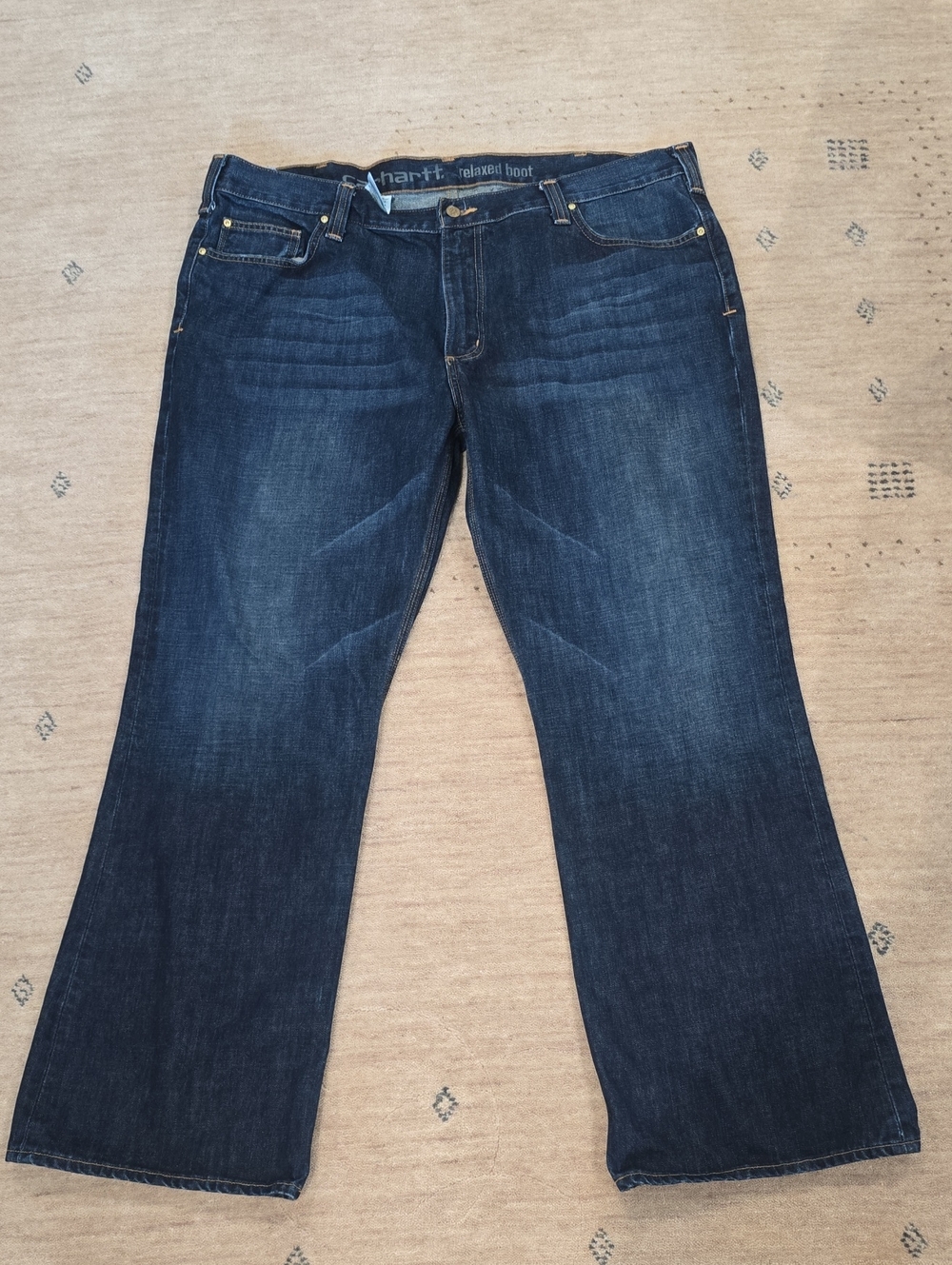Carhartt Men’s Relaxed Fit Indigo Blue Jeans 100%cotton